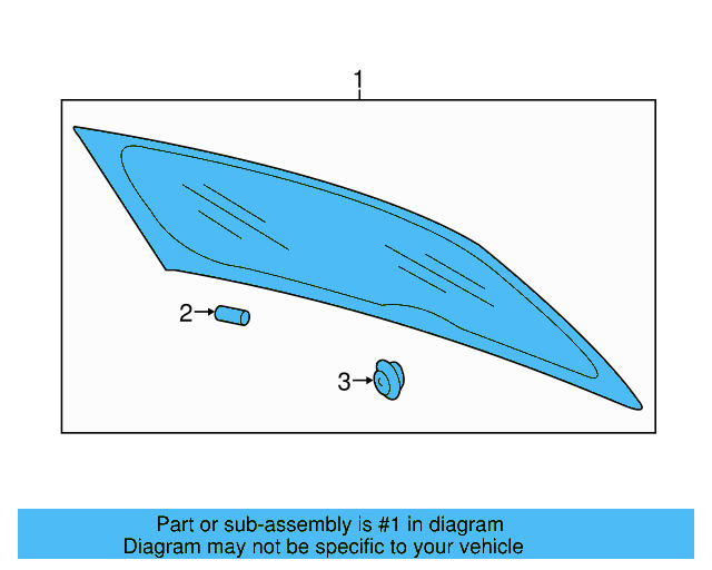 Lift Gate Glass 5NN-845-051-F-NVB - View 3