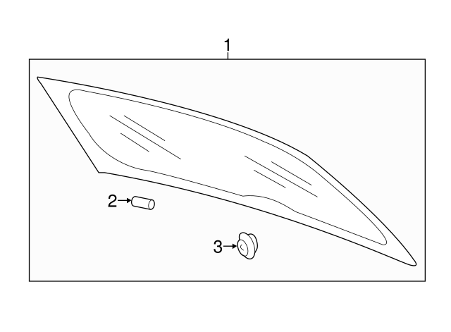 Lift Gate Glass 5NN-845-051-F-NVB - View 2