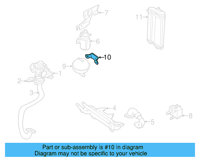 Vacuum Reservoir Bracket 038-103-945-B - View 7
