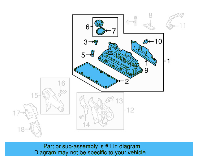 Valve Cover 03L-103-469 - View 6