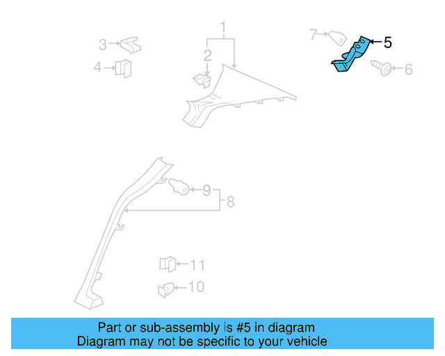 Pillar Trim Clip 3C0-867-333 - View 32