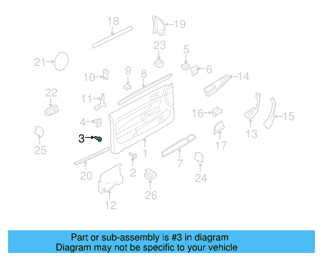 Door Trim Panel Screw N-907-397-03 - View 12
