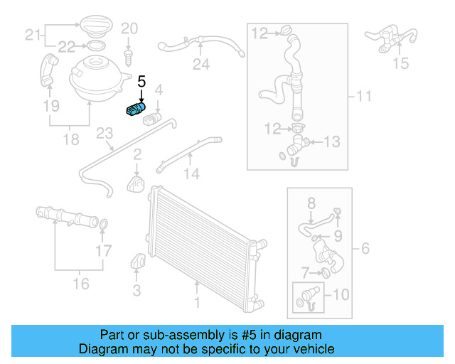 Coolant Temp Sensor 059-919-501-A - View 2