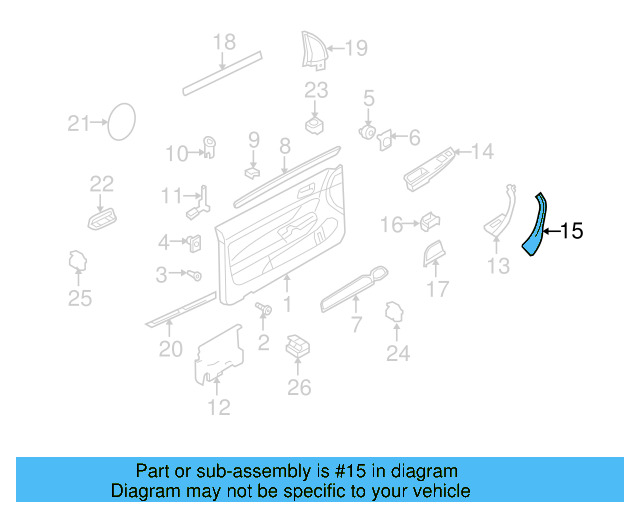 Door Panel Handle Cover 1K0-868-040-B-3Z7 - View 10