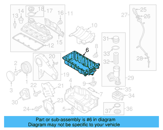 Oil Pan 03G-103-603-AD - View 5