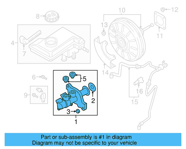 Master Cylinder 5QM-614-019-H - View 17