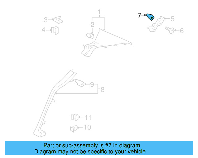 Retaining Bracket 3C8-880-615-A - View 4