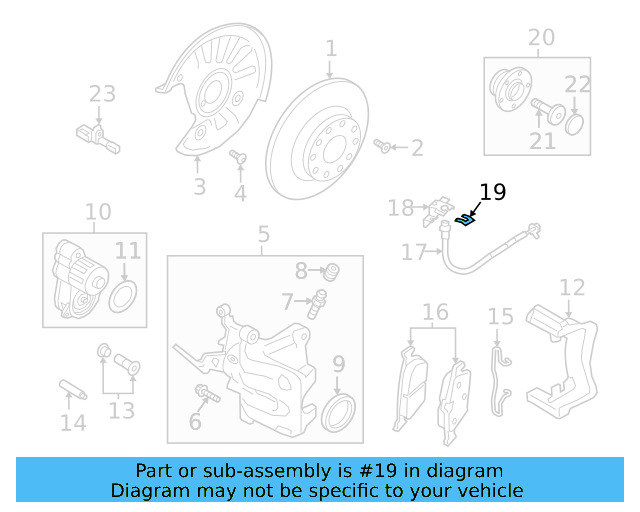 Brake Hose Retainer Clip 191-611-715 - View 60