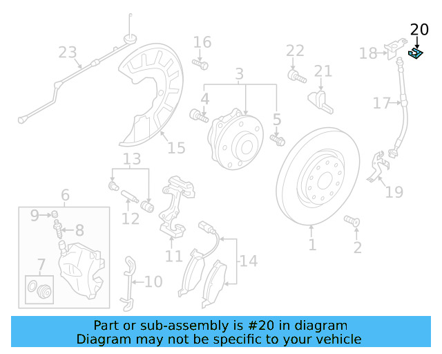 Brake Hose Retainer Clip 191-611-715 - View 4