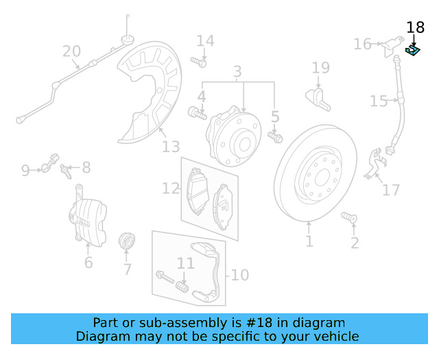 Brake Hose Retainer Clip 191-611-715 - View 6
