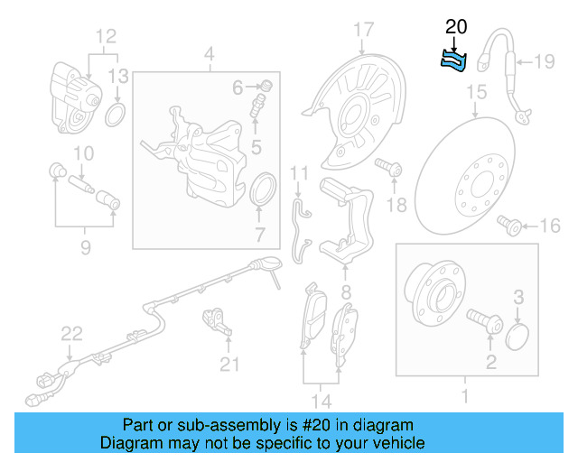 Brake Hose Retainer Clip 191-611-715 - View 75