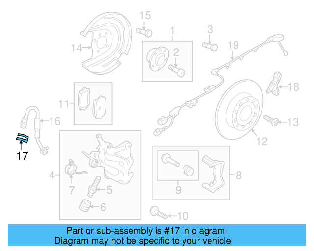 Brake Hose Retainer Clip 191-611-715 - View 8