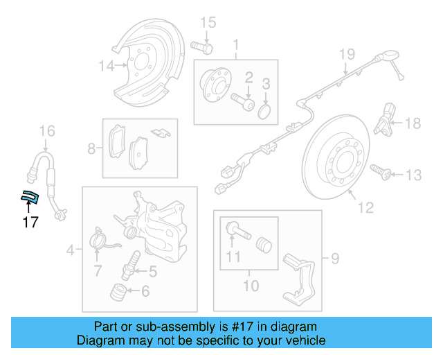 Brake Hose Retainer Clip 191-611-715 - View 10