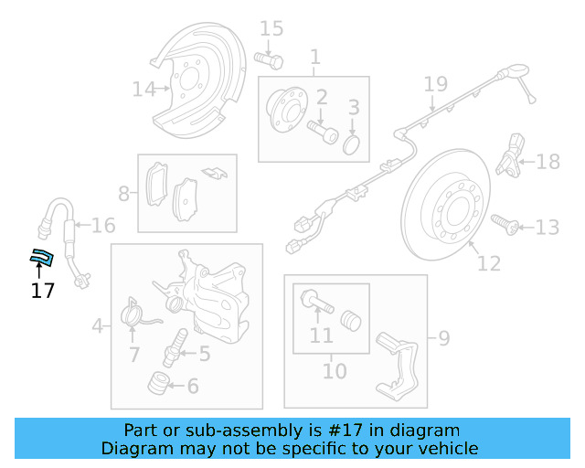 Brake Hose Retainer Clip 191-611-715 - View 11