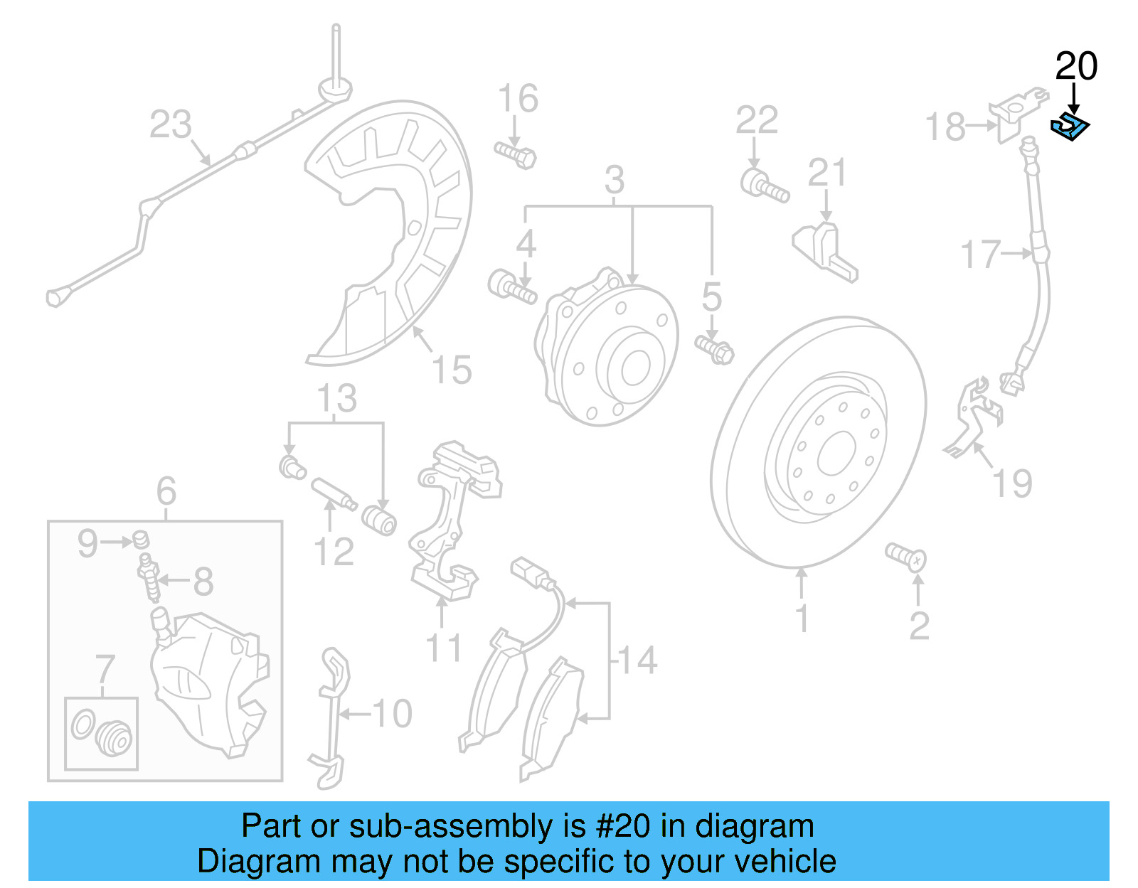 Brake Hose Retainer Clip 191-611-715 - View 13