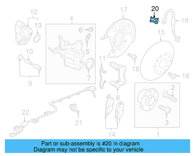Brake Hose Retainer Clip 191-611-715 - View 16