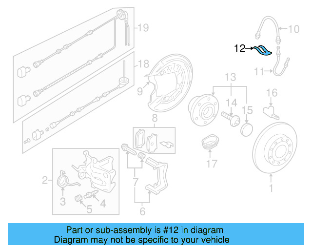 Brake Hose Retainer Clip 191-611-715 - View 61