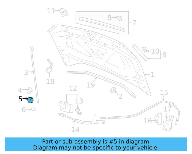 Support Rod Grommet 191-823-395 - View 4