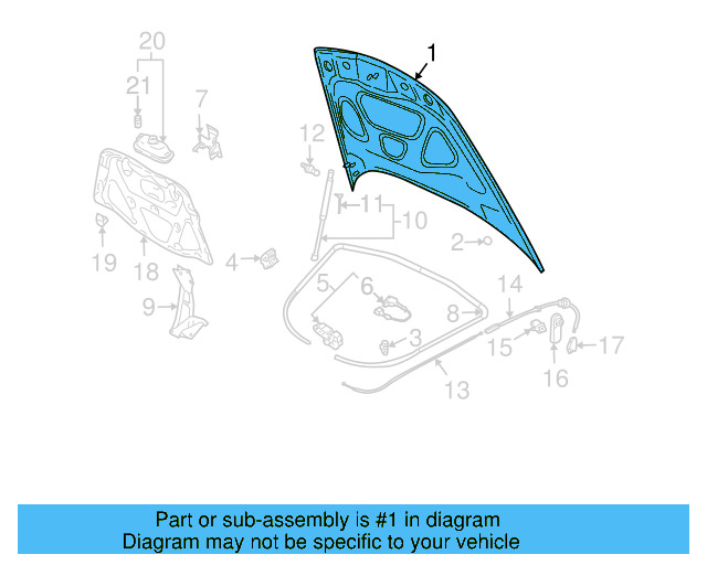 Hood Panel 7L6-823-031-D - View 3