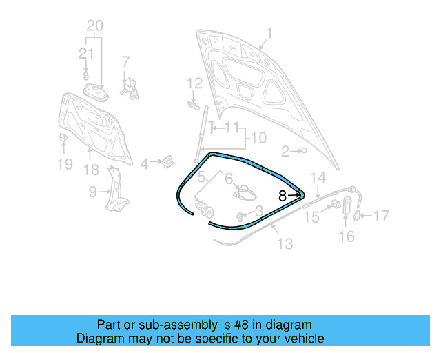 Weatherstrip 7L6-823-707-C - View 4