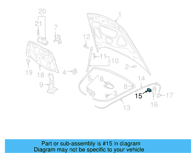 Release Cable Clip 6Q0-823-567 - View 7