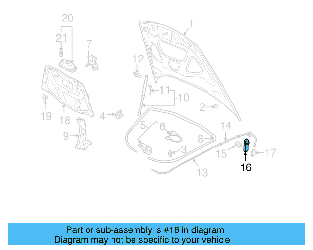 Release Handle 7L0-823-533-B-7G8 - View 3