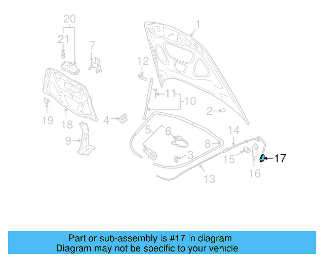 Release Handle Bracket 7L0-823-633-H - View 8
