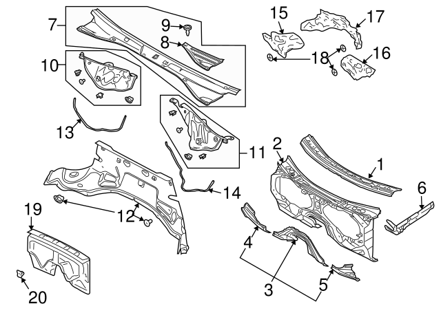 Cover Plate Clip 7L0-819-797-A