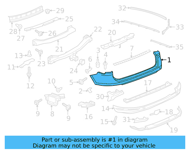 Bumper Cover (Unpainted) 7p6807421fgru - View 5