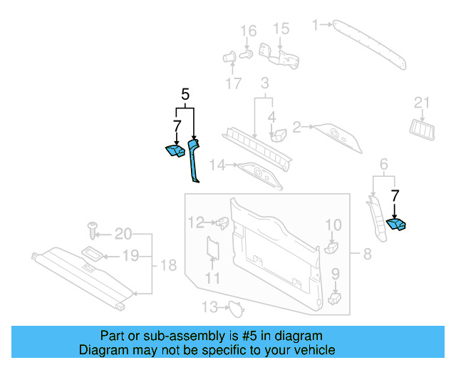 Side Trim Panel 7L6-867-672-D-71N - View 4