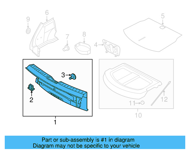 Rear Panel Trim 5C5-863-459-B-82V - View 3