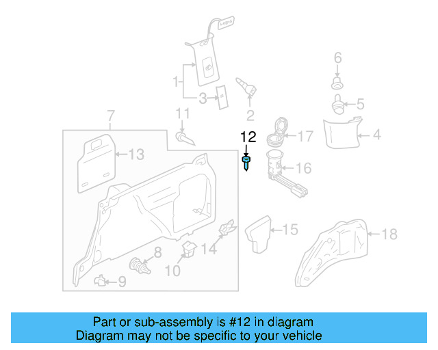 Quarter Trim Assembly Screw N-908-195-01 - View 4