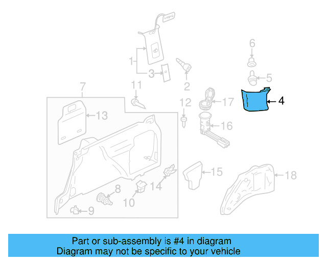 Rear Trim 7L6-867-245-AL-3S3 - View 3