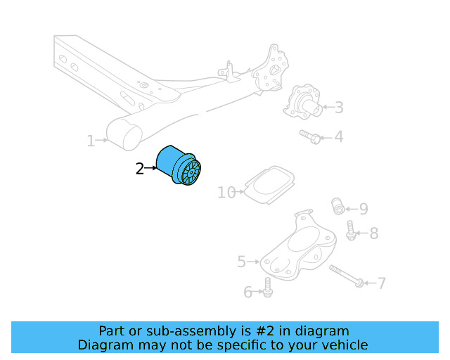 Axle Beam Bushing 5Q0-501-541-E - View 4