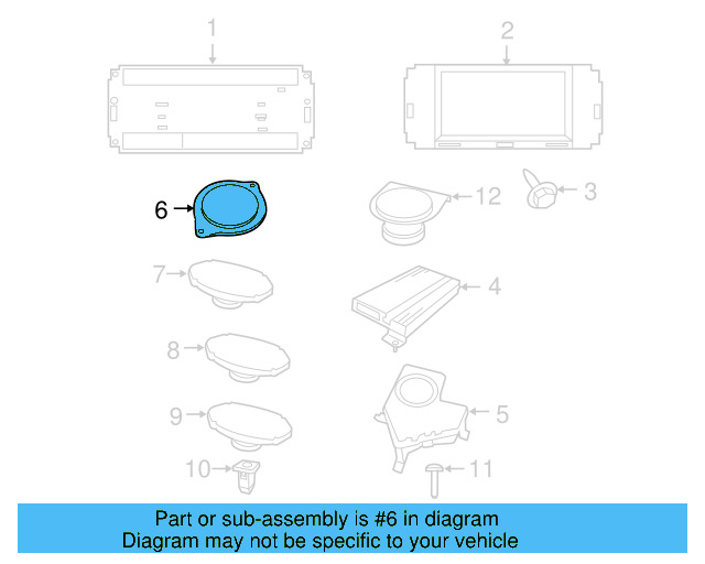 Inst Panel Speaker 7B0-035-411-B - View 5