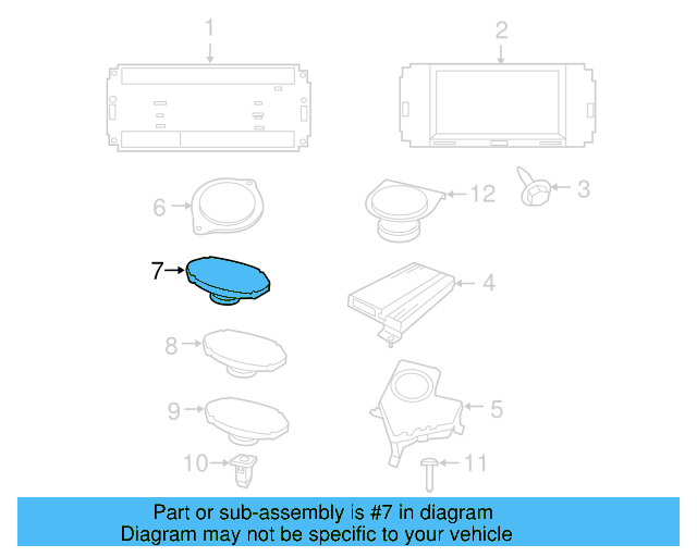 Quarter Panel Speaker 7B0-035-403 - View 6