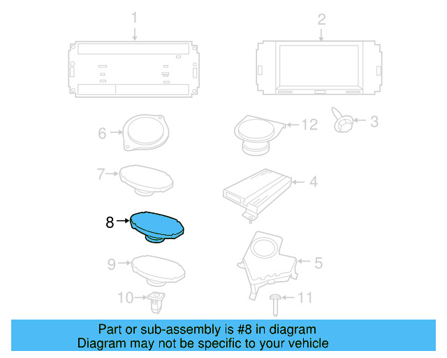 Quarter Panel Speaker 7B0-035-403 - View 7