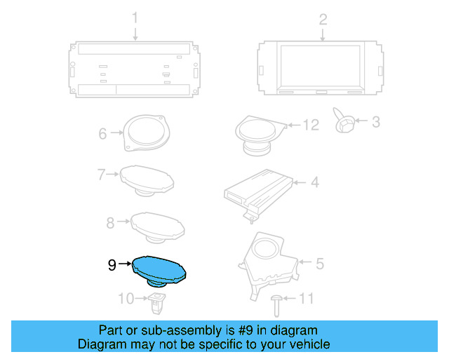 Quarter Panel Speaker 7B0-035-403 - View 5