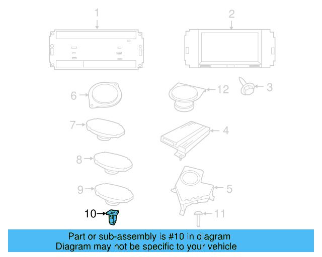 Quarter Panel Speaker Screw WHT-004-345 - View 3