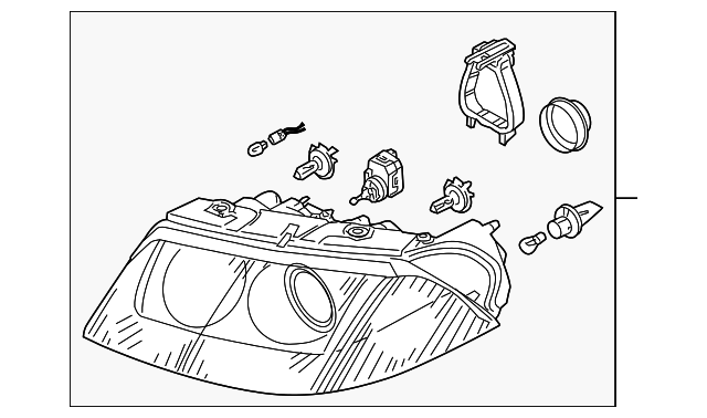 Composite Headlamp 3B0-941-016-AQ - View 3