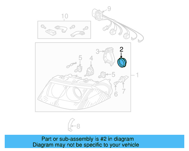 Rear Cap 3B0-941-607-E - View 9