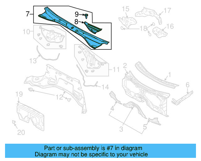 Water Deflector 7L6-819-401-K-9B9 - View 3