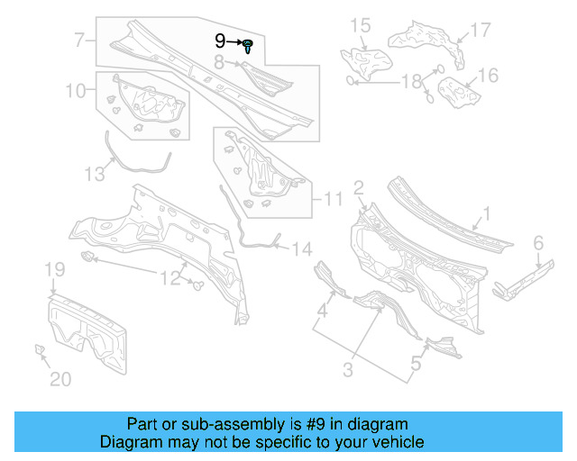 Cover Plate Clip 7L0-819-797-A - View 3