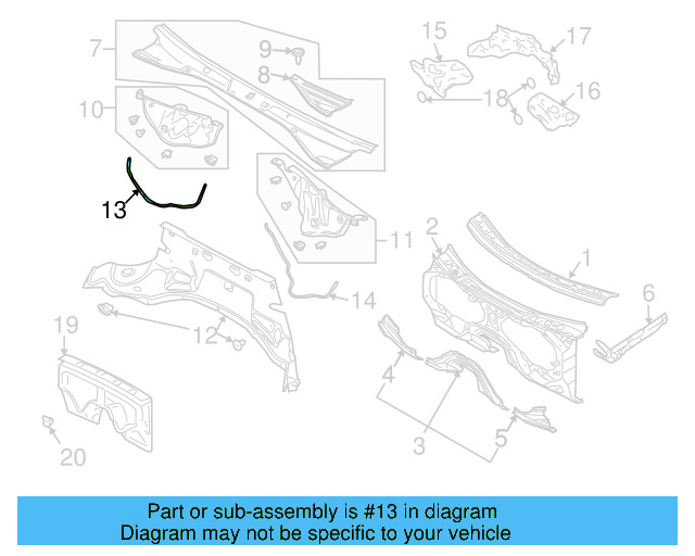 Dash Shield Gasket 7L6-819-048 - View 3