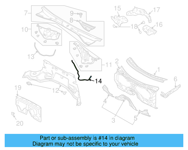 Dash Shield Gasket 7L6-819-037 - View 3