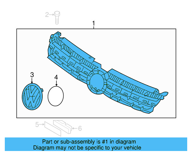 Grille 7P6-853-651-A-ZLL - View 5