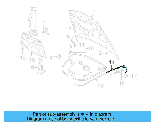 Release Cable 7L6-823-535-C - View 3