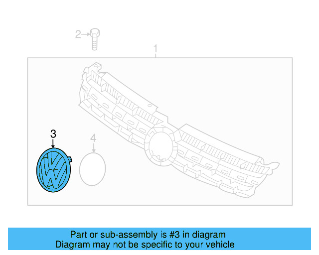 Emblem Mount Frame 7P6-853-343-H81 - View 6