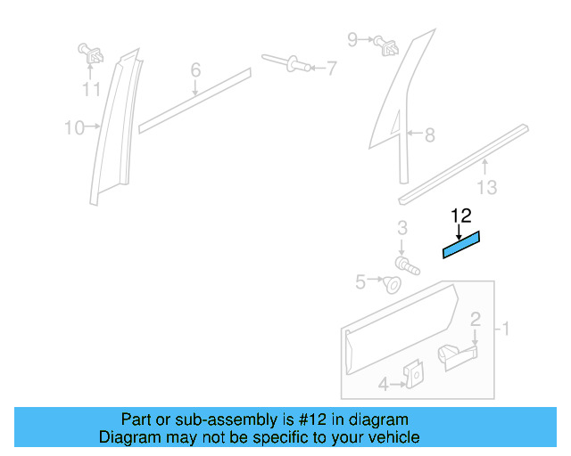 Belt Molding 7P0-839-475-G-7Z7 - View 6