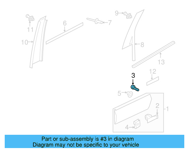 Rear Trim Rivet 7P6-839-829 - View 8